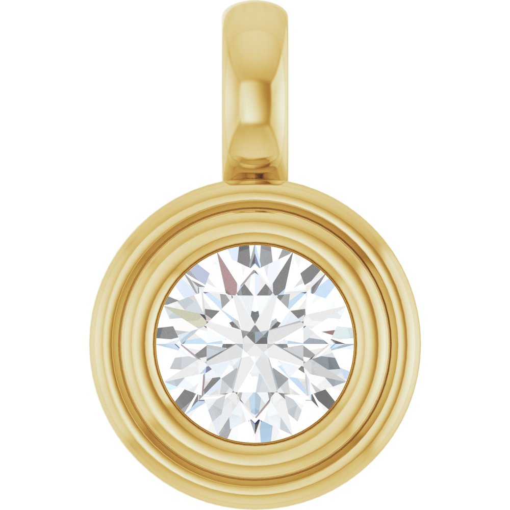 14K Yellow Gold 5/8 CT Lab-Grown Diamond Charm/Pendant
