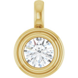 14K Yellow Gold 5/8 CT Lab-Grown Diamond Charm/Pendant