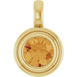 14K Yellow Gold Natural Citrine Charm/Pendant