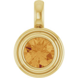 14K Yellow Gold Natural Citrine Charm/Pendant