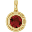 14K Yellow Gold Natural Mozambique Garnet Charm/Pendant