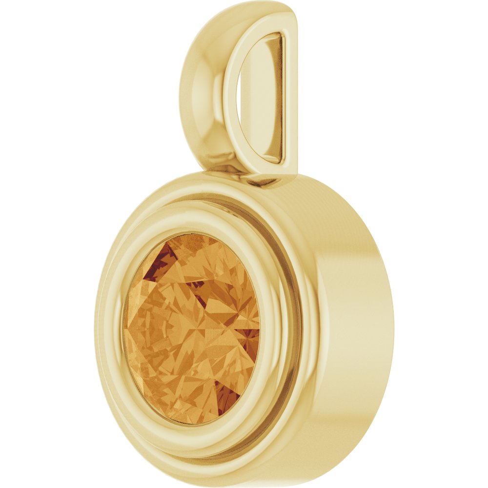 14K Yellow Gold Natural Citrine Charm/Pendant