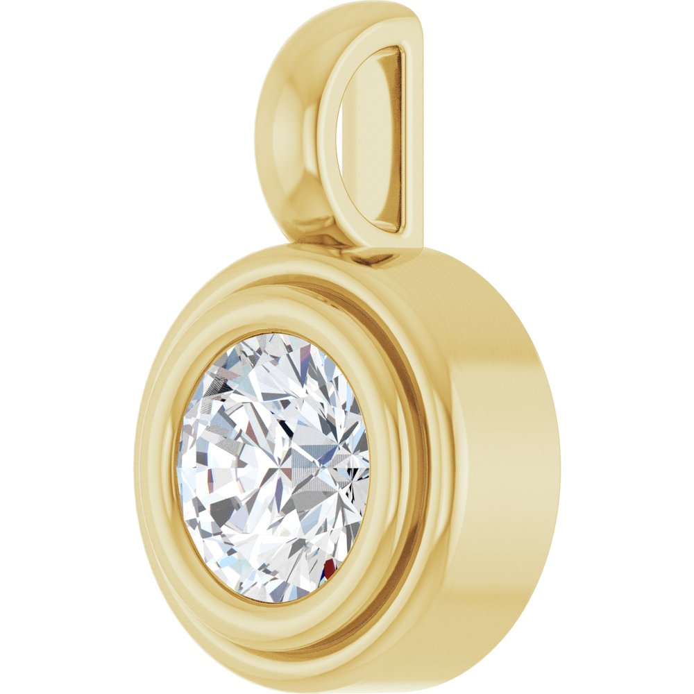 14K Yellow Gold 5/8 CT Lab-Grown Diamond Charm/Pendant