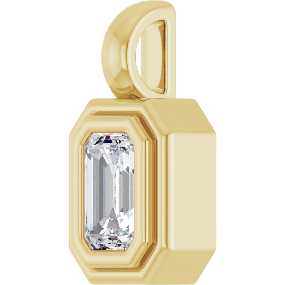 14K Yellow Gold 1/3 CT Lab-Grown Diamond Charm/Pendant