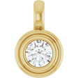 14K Yellow Gold 1/4 CT Lab-Grown Diamond Charm/Pendant