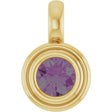 14K Yellow Gold Lab-Grown Alexandrite Charm/Pendant