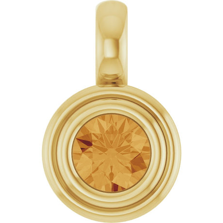 14K Yellow Gold Natural Citrine Charm/Pendant