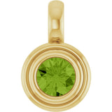 14K Yellow Gold Natural Peridot Charm/Pendant