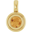 14K Yellow Gold Natural Citrine Charm/Pendant