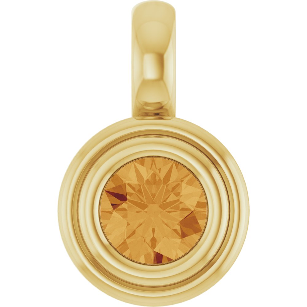 14K Yellow Gold Natural Citrine Charm/Pendant