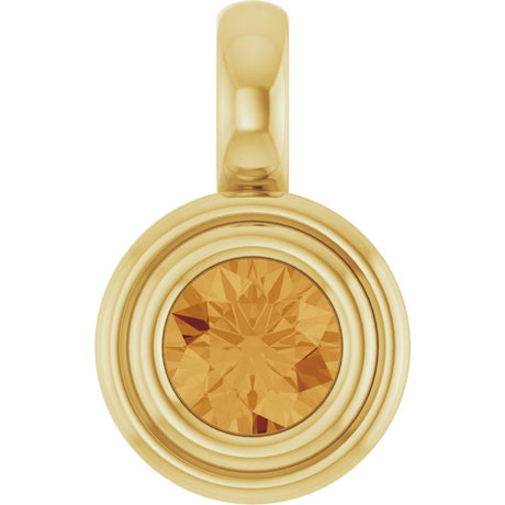 14K Yellow Gold Natural Citrine Charm/Pendant
