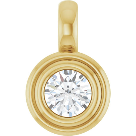 14K Yellow Gold 1/4 CT Lab-Grown Diamond Charm/Pendant