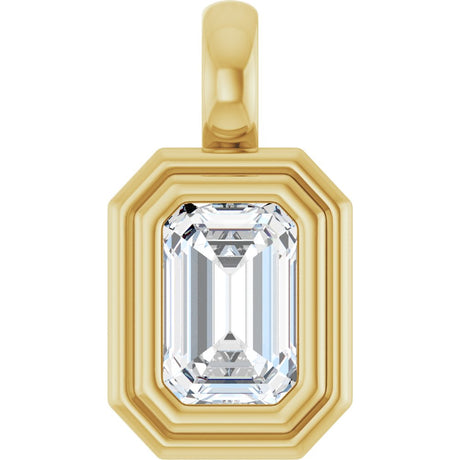 14K Yellow Gold 5/8 CT Lab-Grown Diamond Charm/Pendant