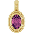 14K Yellow Gold Natural Pink Tourmaline Charm/Pendant