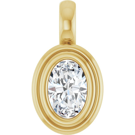 14K Yellow Gold 3/8 CT Lab-Grown Diamond Charm/Pendant