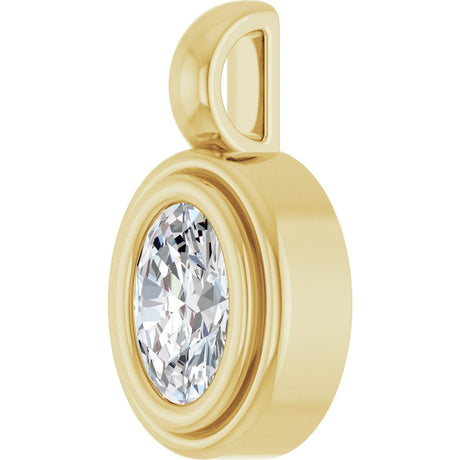 14K Yellow Gold 3/8 CT Lab-Grown Diamond Charm/Pendant