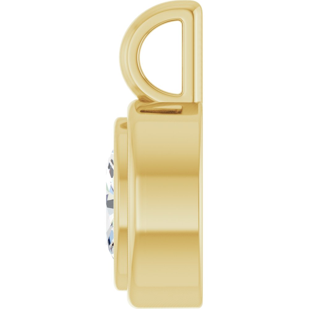 14K Yellow Gold 3/8 CT Lab-Grown Diamond Charm/Pendant