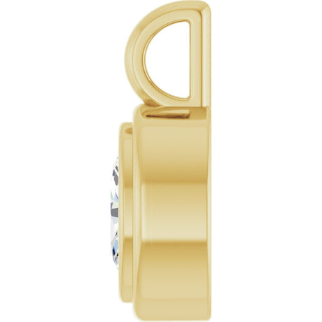 14K Yellow Gold 3/8 CT Lab-Grown Diamond Charm/Pendant