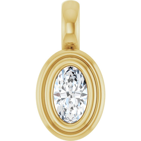 14K Yellow Gold 1/5 CT Lab-Grown Diamond Charm/Pendant