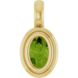 14K Yellow Gold Natural Peridot Charm/Pendant