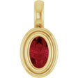 14K Yellow Gold Lab-Grown Ruby Charm/Pendant