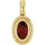 14K Yellow Gold Natural Mozambique Garnet Charm/Pendant