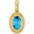 14K Yellow Gold Natural Aquamarine Charm/Pendant