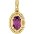14K Yellow Gold Natural Pink Tourmaline Charm/Pendant