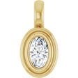 14K Yellow Gold 1/5 CT Lab-Grown Diamond Charm/Pendant
