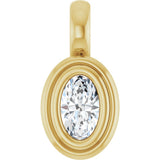 14K Yellow Gold 1/5 CT Lab-Grown Diamond Charm/Pendant