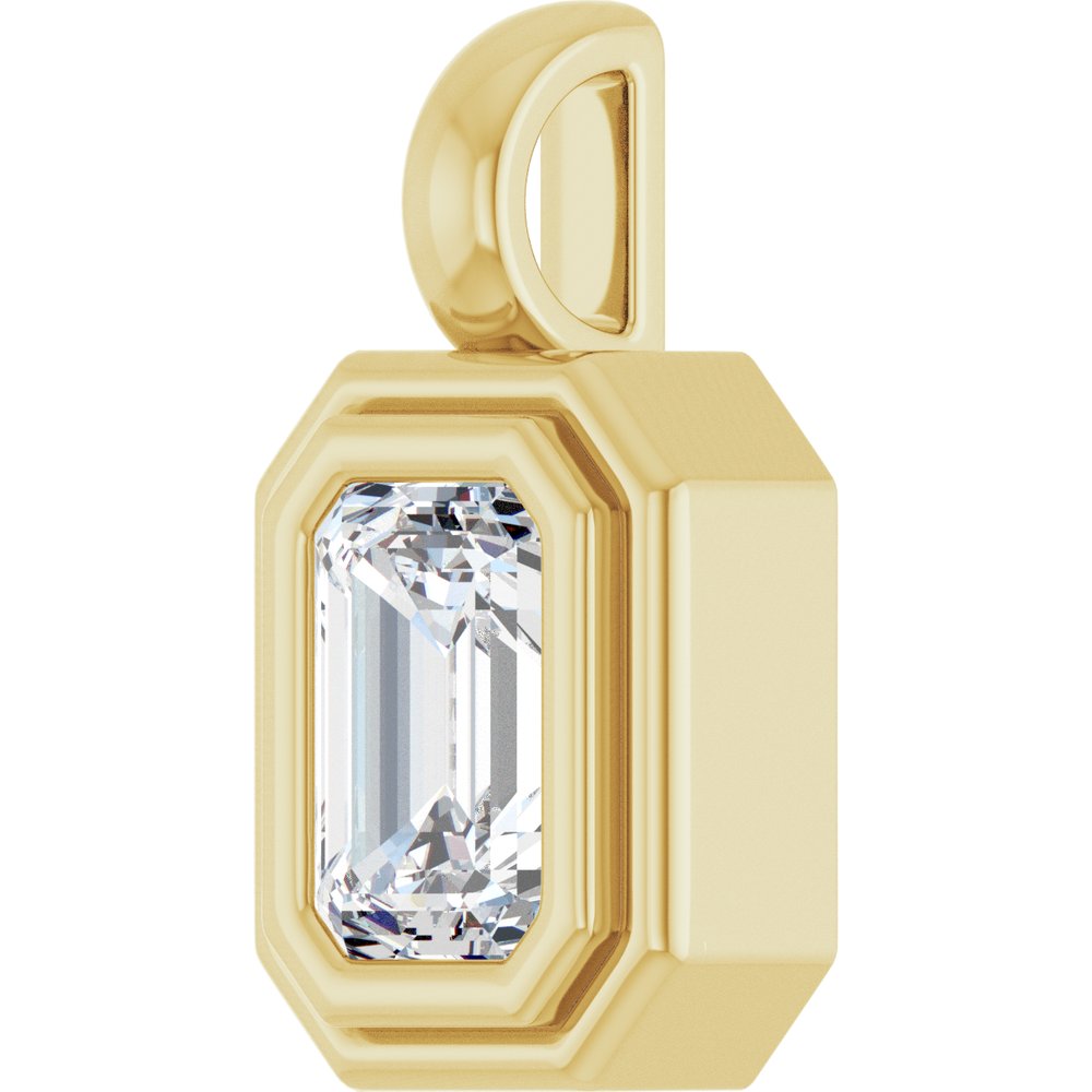 14K Yellow Gold 5/8 CT Lab-Grown Diamond Charm/Pendant