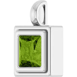 Sterling Silver Natural Peridot Charm/Pendant