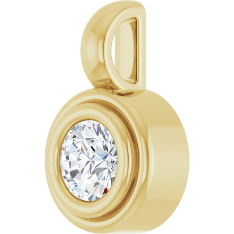 14K Yellow Gold 1/4 CT Lab-Grown Diamond Charm/Pendant