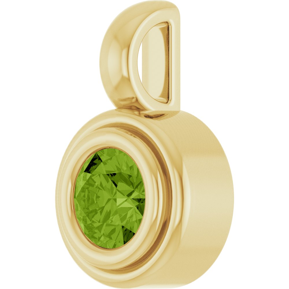 14K Yellow Gold Natural Peridot Charm/Pendant