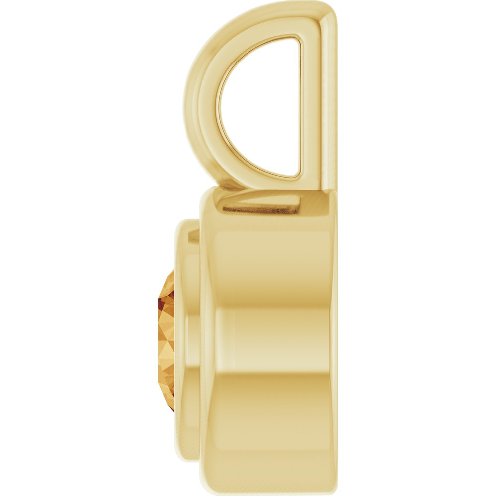 14K Yellow Gold Natural Citrine Charm/Pendant