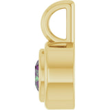 14K Yellow Gold Lab-Grown Alexandrite Charm/Pendant