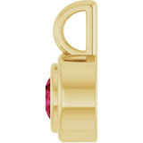 14K Yellow Gold Lab-Grown Ruby Charm/Pendant