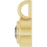 14K Yellow Gold Lab-Grown Alexandrite Charm/Pendant