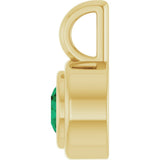 14K Yellow Gold Natural Emerald Charm/Pendant