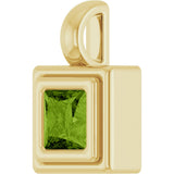 14K Yellow Gold Natural Peridot Charm/Pendant