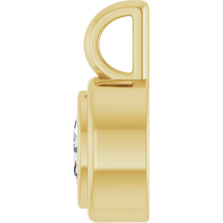 14K Yellow Gold 1/5 CT Lab-Grown Diamond Charm/Pendant