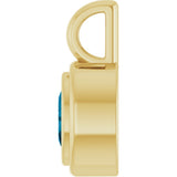 14K Yellow Gold Natural London Blue Topaz Charm/Pendant