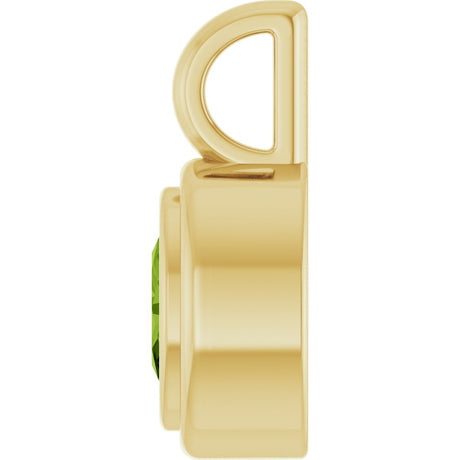 14K Yellow Gold Natural Peridot Charm/Pendant