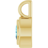 14K Yellow Gold Natural Aquamarine Charm/Pendant