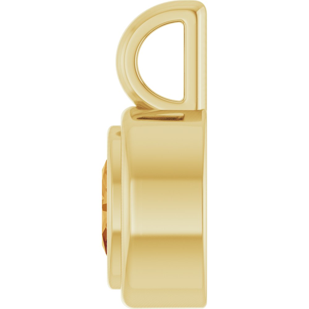 14K Yellow Gold Natural Citrine Charm/Pendant