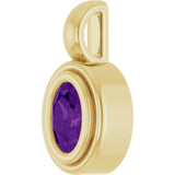 14K Yellow Gold Natural Amethyst Charm/Pendant