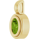14K Yellow Gold Natural Peridot Charm/Pendant