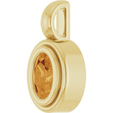 14K Yellow Gold Natural Citrine Charm/Pendant
