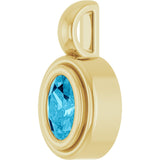 14K Yellow Gold Natural Aquamarine Charm/Pendant