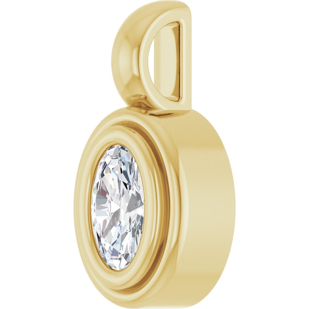 14K Yellow Gold 1/5 CT Lab-Grown Diamond Charm/Pendant